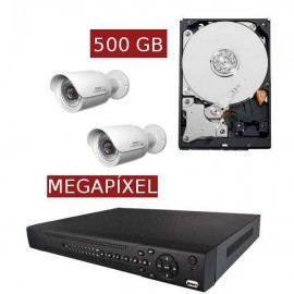 Kit videovigilancia megapíxel KITMEGA2BULL