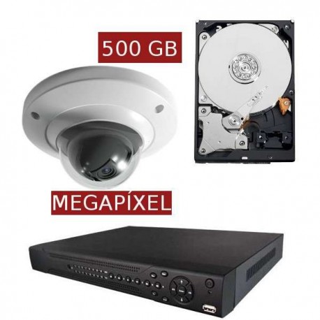 Kit videovigilancia megapíxel KITMEGA1DOM