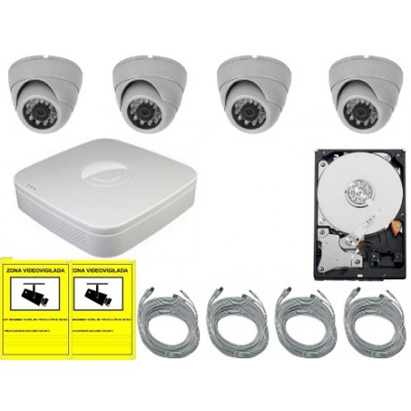 Kit de videovigilancia eco para interior o exterior