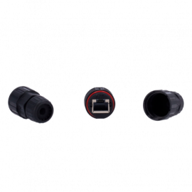 CON-RJ45-GLAND-W-BLACK