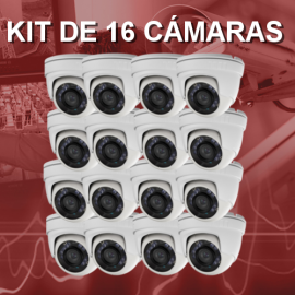 Kit de 16 cámaras de videovigilancia (CCTV)